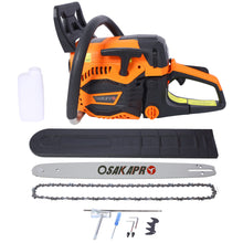 Load image into Gallery viewer, 62Cc Gas Powered Chainsaw 20" 2 Cycle Petrol Handheld Chain Saw Epa Compliant Aluminium - Orange