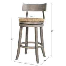 Load image into Gallery viewer, Stool With Natural Seagrass Seat