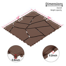 Load image into Gallery viewer, Stone Style Patio Deck Tiles Diy Interlocking Floor Tiles