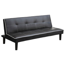 Load image into Gallery viewer, Cranston - Armless Sofa Bed With Contrast Piping - Black