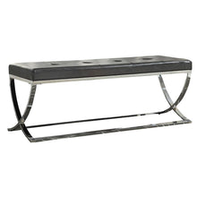 Load image into Gallery viewer, Curve Leg Bench With Upholstery - Black
