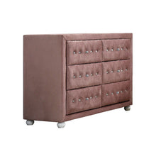 Load image into Gallery viewer, Solid Wood Six Drawer Double Dresser - Pink