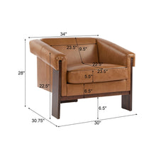 Load image into Gallery viewer, Sierra - Vintage Modern Accent Chair With Deep Cushions And Wide Armrests