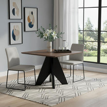 Load image into Gallery viewer, 41" Wood And Solid Wood Pedestal Base Square Dining Table - Espresso