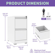 Load image into Gallery viewer, Steel Drawer Vertical File Cabinet With Lock For A4 Legal / Letter Size