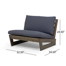 Load image into Gallery viewer, Acacia Wood Outdoor Club Chair With Cushions