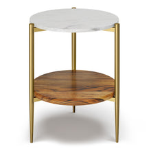 Load image into Gallery viewer, Wagner - Round Marble & Wood Table