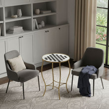 Load image into Gallery viewer, Glass And Metal Round Coffee Table - White / Gold