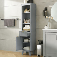 Load image into Gallery viewer, Tall Bathroom Storage Cabinet With Adjustable Shelves And 1 Drawer & Door