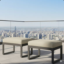 Load image into Gallery viewer, Patio All-Weather Ottomans With Thick Cushions (Set of 2)