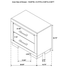 Load image into Gallery viewer, Copper - 2 Drawer Rectangular Nightstand