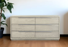 Load image into Gallery viewer, Solid Wood Six Drawer Double Dresser - Gray