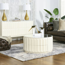 Load image into Gallery viewer, Facino - Round Storage Coffee Table - White Birch