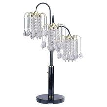 Load image into Gallery viewer, Metal Three Light Chandelier Table Lamp - Black