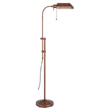 Load image into Gallery viewer, Adjustable Traditional Shaped Floor Lamp With Rust Square Shade - Rust