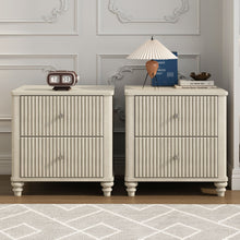Load image into Gallery viewer, Fluted Nightstand With 3 Drawers