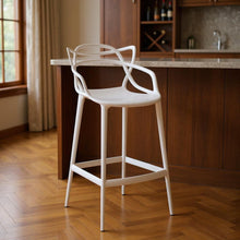 Load image into Gallery viewer, Abstract Mod Low Back Bar Height Chair With Footrest 43" - White