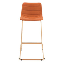 Load image into Gallery viewer, Velvet And Steel Bar Height Bar Chairs (Set of 2) - Orange And Gold