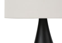 Load image into Gallery viewer, Metal Round Table Lamps With Ivory Drum Shade (Set of 2) - Black