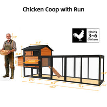 Load image into Gallery viewer, Chicken Coop, Large Outdoor Hen House With Run And Nesting Box Poultry Cage