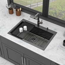 Load image into Gallery viewer, Drop-In Stainless Steel Kitchen Sink With Pull-Out Faucet And Soap Dispenser