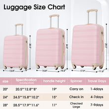 Load image into Gallery viewer, 3 Piece Luggage Set Hardside Spinner Suitcase With Tsa Lock 20" 24" 28"