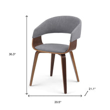 Load image into Gallery viewer, Wood Dining Parsons Chair - Walnut / Gray