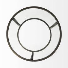 Load image into Gallery viewer, Glass And Metal Round End Table With Shelf - Bronze And Clear