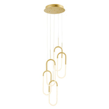 Load image into Gallery viewer, Five Light Metal LED Dimmable Smart Enabled Chandelier - Gold