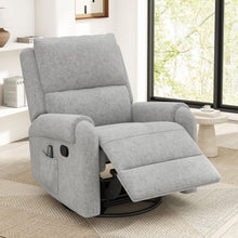 Load image into Gallery viewer, Manual Recliner Massage Chair With Swivel Rocker, 8 Massage Modes, Side Storage Pocket
