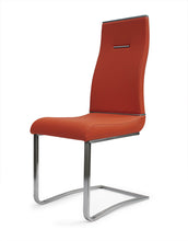 Load image into Gallery viewer, Upholstered Faux Leather Dining Side Chairs (Set of 2) - Orange