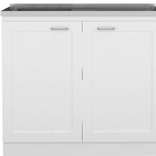 Load image into Gallery viewer, 42" Wood Accent Cabinet Set With Four Doors - Black And White