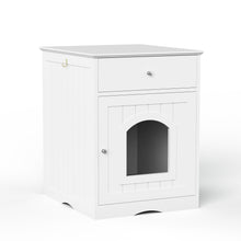 Load image into Gallery viewer, Pet House Cat Litter Box Enclosure With Drawer, Side Table