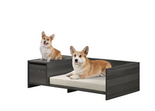 Load image into Gallery viewer, Esme - Wide Comfy Pet Bed With Cushion And Side Storage Compartment - Ash Gray