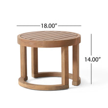 Load image into Gallery viewer, Outdoor Acacia Wood Side Table, Solid Side Table For Patio, Pool, Porch - Brown Wash