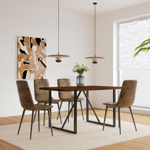 Load image into Gallery viewer, Modern Dining Table With Black Metal Legs For 4 - 6 Person