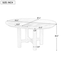 Load image into Gallery viewer, Extendable Oval Dining Table With Leaf