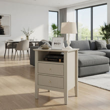Load image into Gallery viewer, Fluted Nightstand With 2 Drawers