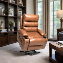 Load image into Gallery viewer, Large Size Electric Power Lift Recliner Chair Sofa With 8 Point Vibration Massage And Lumbar Heat