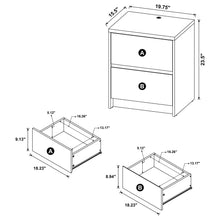 Load image into Gallery viewer, Geary - 2 Drawer Nightstand With LED Lights And USB Charging Ports
