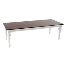 Load image into Gallery viewer, Solid Wood Dining Table - Dark Brown / White