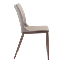 Load image into Gallery viewer, Upholstered Faux Leather Dining Side Chairs (Set of 2) - Gray / Espresso