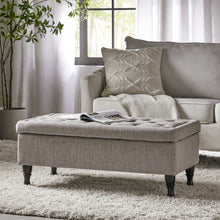 Load image into Gallery viewer, Dean - Fabric Storage Wide Tufted Rectangle Ottoman - Gray
