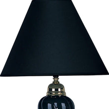 Load image into Gallery viewer, Table Lamp With Navy Blue Shade - Gold And Navy Blue