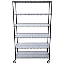 Load image into Gallery viewer, 6 Tier 6000Lbs Capacity Nsf Metal Shelf Wire Shelving Unit, Heavy Duty Adjustable Storage Rack With Wheels & Shelf Liners For Commercial Grade Utility Steel Storage Rack