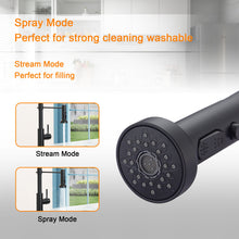 Load image into Gallery viewer, 16.9" Kitchen Sink Faucet With Separate Handle And Pull Down Sprayer, Lead Free Brass - Matte Black