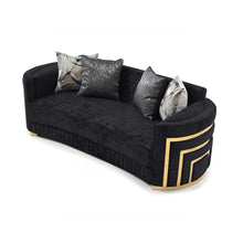 Load image into Gallery viewer, Soledad - Sofa With Upholstery And Hued Accents - Black