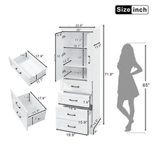 Load image into Gallery viewer, Bathroom Vanity With 2 Damping Hinge Doors, 3 Drawers, Adjustable Shelves - White