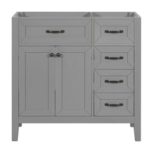 Load image into Gallery viewer, Modern Bathroom Vanity Base Only, 2 Doors And 3 Drawers