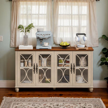 Load image into Gallery viewer, Elegant 4 Door Cabinet With Tempered Glass Doors
